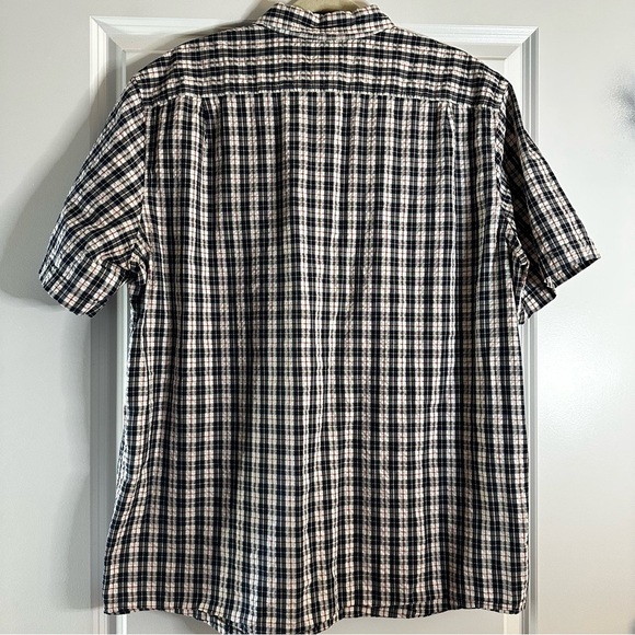 L.L. Bean Men’s Short Sleeve Plaid Button-Down Shirt XL Slightly Fitted Cotton - Picture 8 of 10